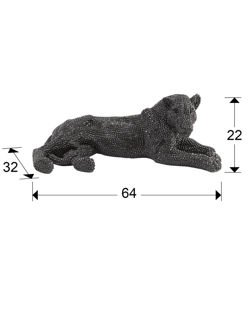 FIGURA PEQUEÑA ·LEONA· NEGRO